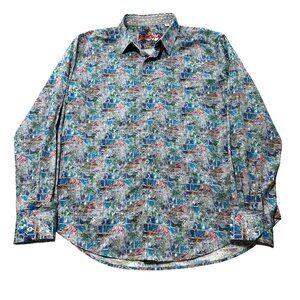 Robert Graham Men's XL Multicolor Button Down Long Sleeve Shirt